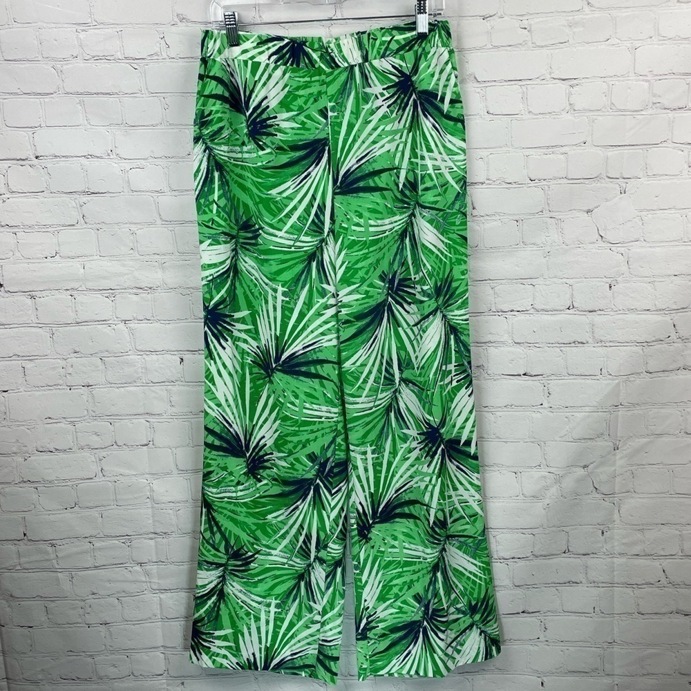 CREMIEUX INA Pants Tropical Leaf Medium Pull On Elastic Waist